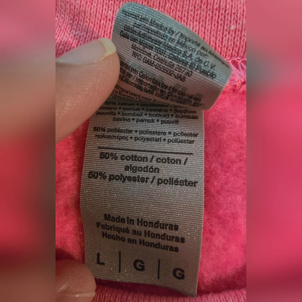 Rock & Roll Hot Pink Sweatshirt Size Large - Picture 5 of 6